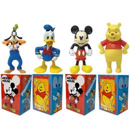 Disney 2026 New Mickey Mouse Donald Duck Winnie The Pooh Goofy Action Figure Kawaii PVC Model Doll Collection Toys C260720