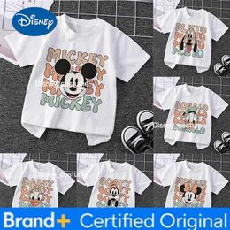 Disney Disney MickeyMouse childrens cute pattern cotton short-sleevedT-shirtsuitable for boys and girlsbaby comfortable and soft top C260720