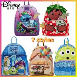 Disney New Loungefly Cute Disney Cartoon Backpack Pixar Up Work Partner Womens Double Strap Shoulder Bag School Backpack Gift X250412